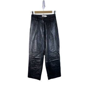 The Frankie Shop Muul Vegan Faux Leather Barrel Pants Biker Grunge Small